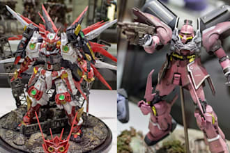 build and paint gundam gunpla kit goatguns scale models diorama warhammer stl