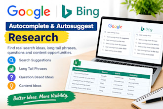 do google autocomplete and bing autosuggest research