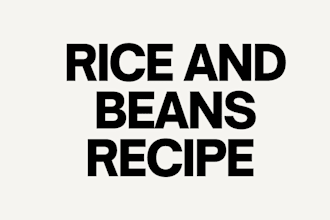 write rice and beans recipe