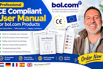 write or translate ce compliant user manual for bol com products