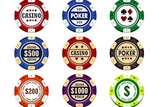 create luxury poker logo and poker chip design