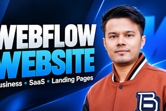 create a webflow website for business, saas or landing page