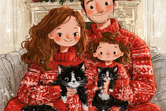 design a magical santa claus portrait illustration