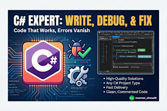 fix, debug and write your c sharp code and errors