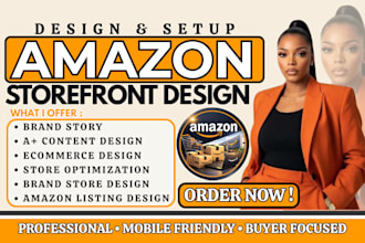 design amazon storefront and amazon store design with amazon brand store setup