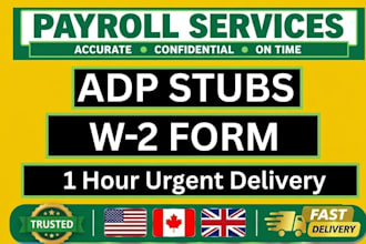 create your payroll make pay salary slip stubs adp a w2 1099 and 1040 paychecks