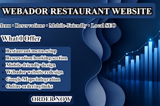 design a webador restaurant website with reservations menu and local SEO
