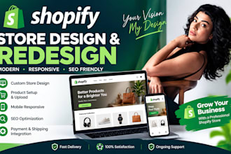 do shopify landing page, shopify website, store design, design shopiify store