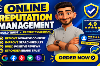 provide online reputation management, brand reputation management ORM, SEO
