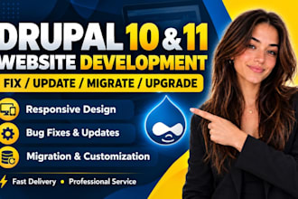 develop fix update migrate or upgrade drupal 10 and 11 website