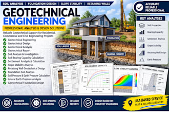 provide geotechnical engineering, soil analysis, foundation calculations