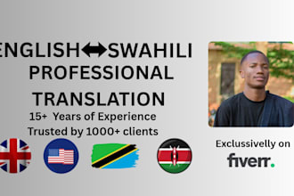 translate professionally translate english to swahili