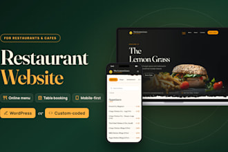 design a modern restaurant or cafe website