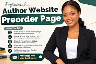 create book preorder page, preorder landing page, launch page, waitlist, author
