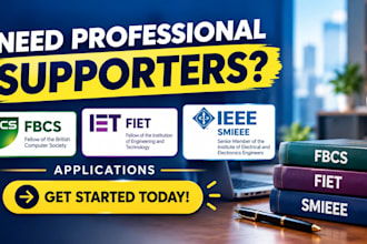 assist with supporters references for fbcs fiet smieee applications
