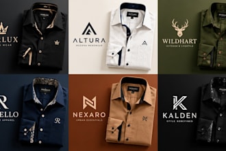 design a professional, menswear, fashion, clothing, or apparel  men shirt logo