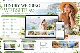 zola luxury elegant minimalist modern rustic beach destination wedding website