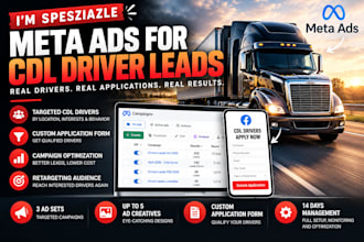 run meta ads campaigns to generate qualified cdl truck driver leads