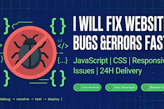 fix website bugs, errors, javascript and CSS responsive issues fast