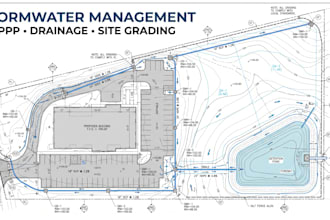 stormwater management swppp drainage design hydraulic analysis site grading plan