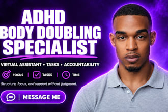 adhd virtual assistant accountability partner body doubling adhd coach