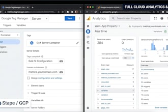 configure cloud server side ga4 with custom domain tracking