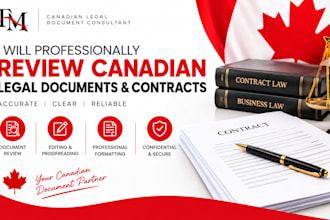 professionally review canadian legal documents and contracts