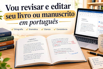 revisar e editar seu livro ou manuscrito em portugues