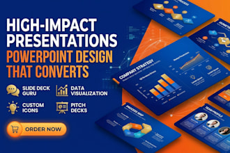 design powerpoint presentation, pitch deck and presentation slides