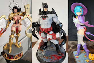 3d print and paint custom anime figures action figures stl resin figure painting