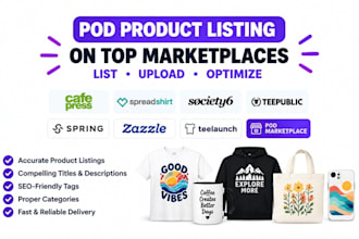 list products cafepress spreadshirt society6 teepublic spring zazzle teelaunch