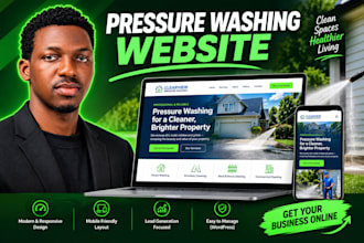 design a pressure washing service website that gets quote requests