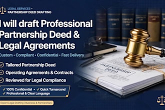 draft rent agreement and partnership deed as legal writer