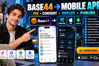 base44 to capacitor ios android app fix publish app store google play
