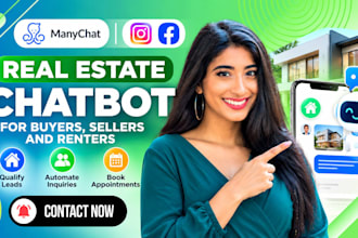 create a manychat real estate chatbot for buyers sellers and renters