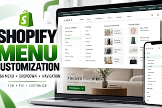 add or fix shopify menu theme customization dropdown menu in your shopify store