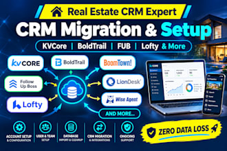 set migrate, automate kvcore boldtrail, follow up boss, lofty, rei reply hubspot