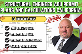 structural engineer adu permit plans and calculations california, arizona, oh