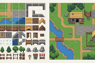 create custom pixel art tilesets, tilemaps, rpg, and game environments