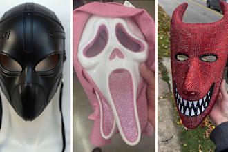 3d print and paint custom masks, helmets and cosplay props