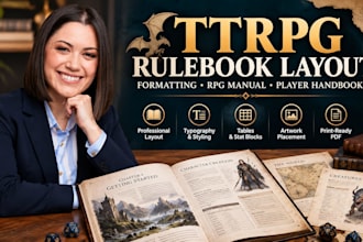 ttrpg rulebook layout ttrpg formatting rpg manual player handbook board game