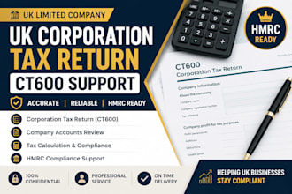 prepare UK corporation tax return ct600 and company tax accounts