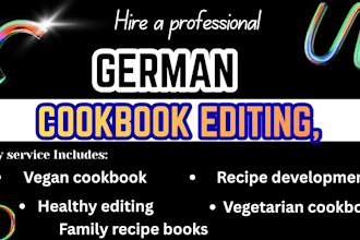 edit proofread and format your german healthy vegan vegetarian cookbook for kdp