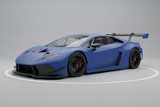 create 3d sport car model, vehicle modeling, racing car, pbr texture, uv mapping