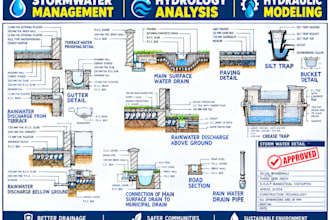 design stormwater management drainage hydrology hydraulics report flood analysis