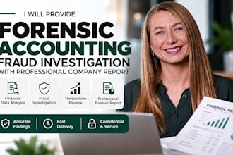 provide forensic accounting, fraud investigation with forensic company report