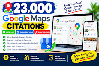 23000 google maps citations local SEO gmb optimization business local listing