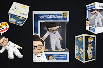 create 3d funko pop character with custom box and printable stl file for gifts