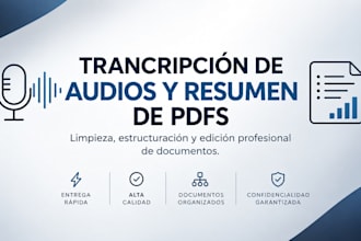 clean, structure and format your audio and PDF documents