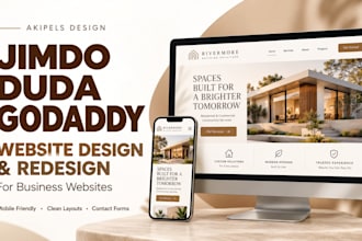 design or redesign your jimdo website duda website or godaddy business website